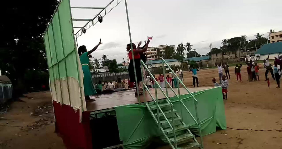God still reigns in the rain. Celebration snapshot